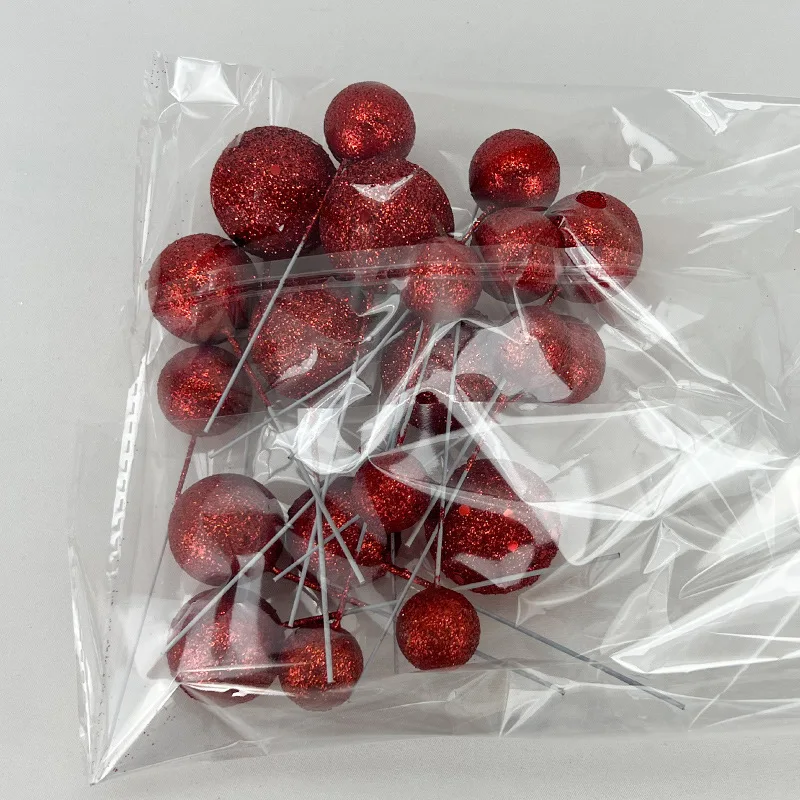 2/2.5/3/4cm Hot Selling Happy Birthday Stock Cake Ball Decorations  Popular Glitter Shiny Baking Balls Graduation cake toppers