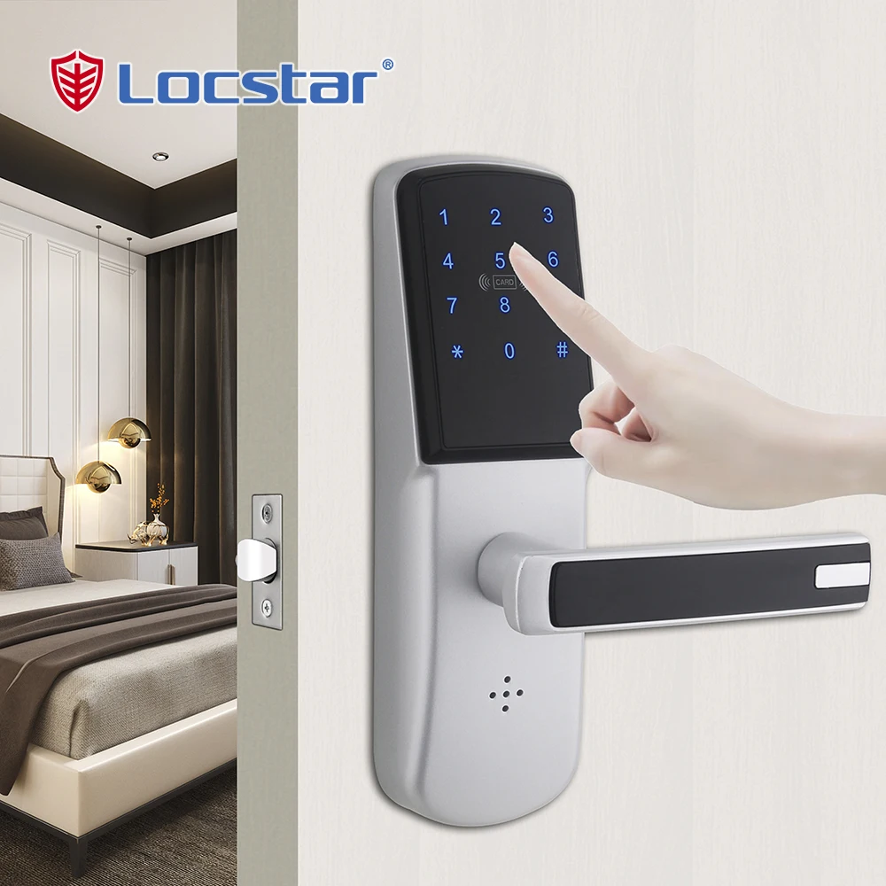 Locstar high quality digital door handle lock Home Automation Zwave Smart Wifi Locks
