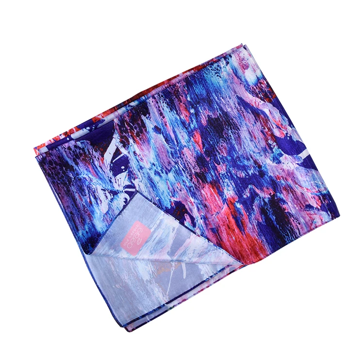 Long size Winter neck luxury brand Shawl Scarf With Tassel custom print design silk Pashmina