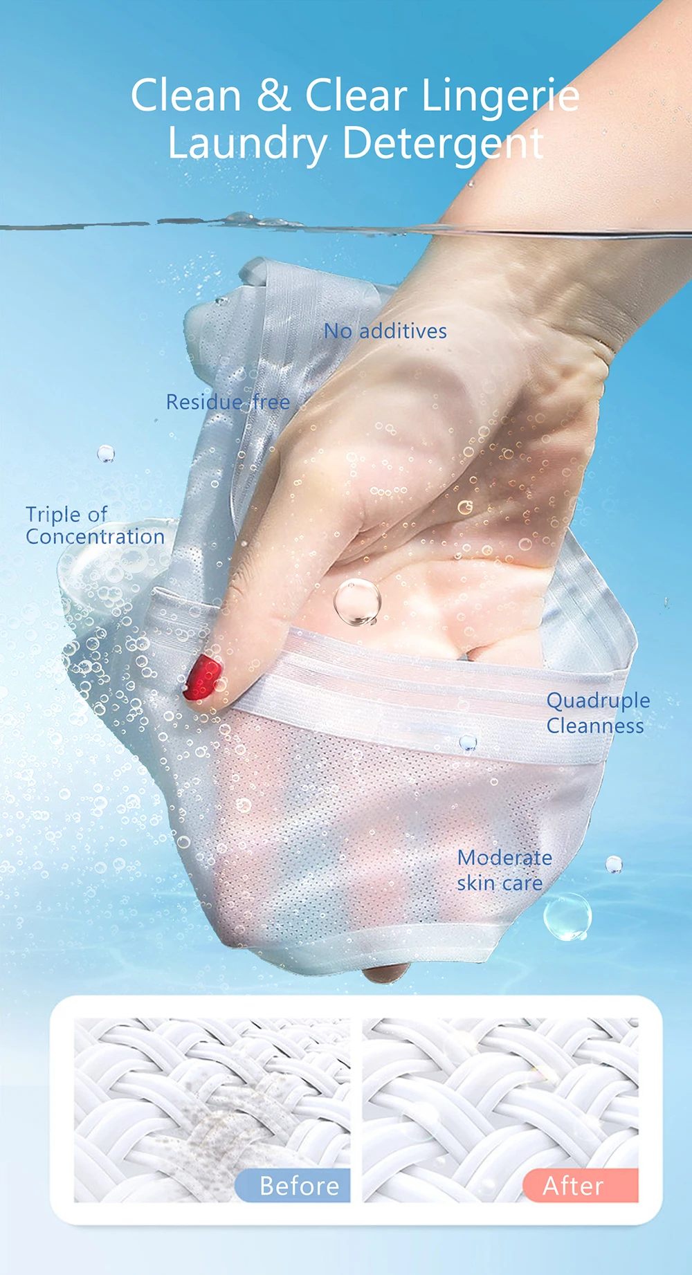 High Density Liquid Laundry Detergent  Chinese Manufacturer Supply No Stimulating Residue-Free Detergent For Washing cloth