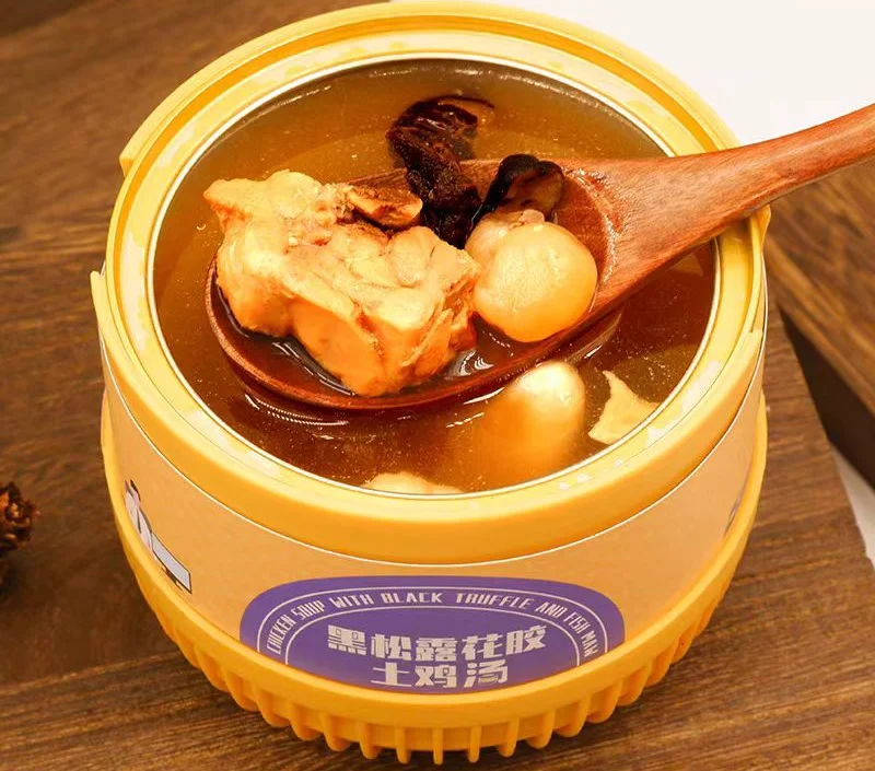 Black Truffle and Fish Maw chicken soup Rich in Collagen Nutrition Chinese Ingredients