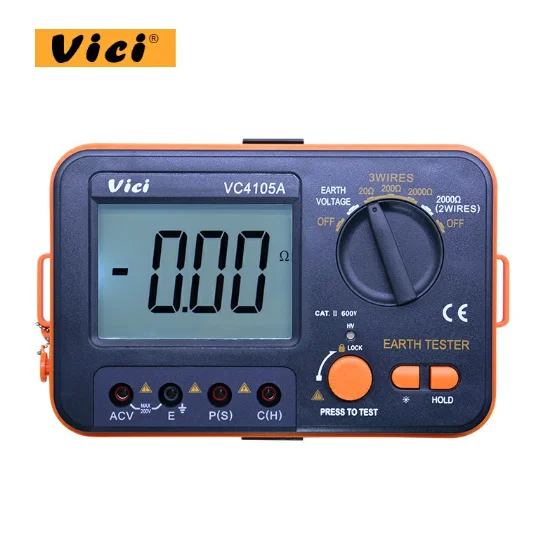 Цифровой измеритель заземления Vici VC4105A от 0 до 1999 Ом сопротивление Омметр напряжение 2000 в