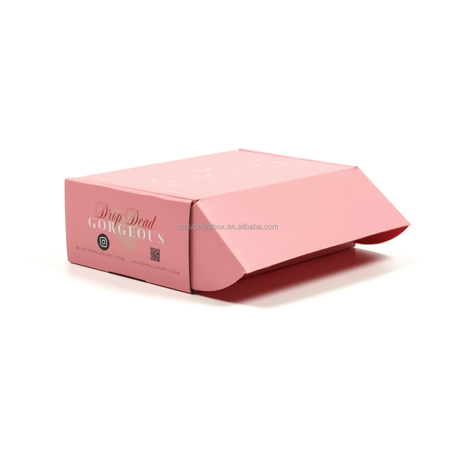Pink Baked Food Box with White Logo