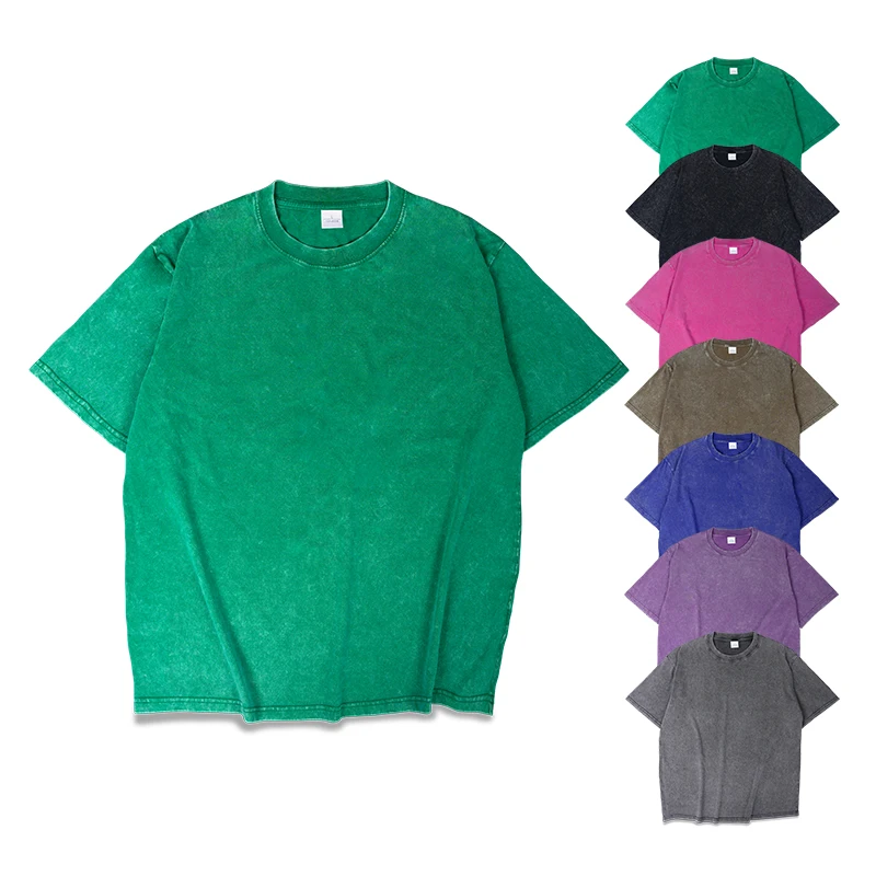 Wholesale 230gsm Streetwear Plain Oversized Tshirt Custom Essentials Cotton Crew Neck Oversized Cropped Machine Printing for Men