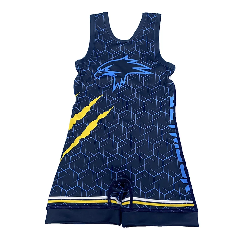 Cheap price Custom printing Sportswear Weightlifting Singlet Suit Wrestling Singlets