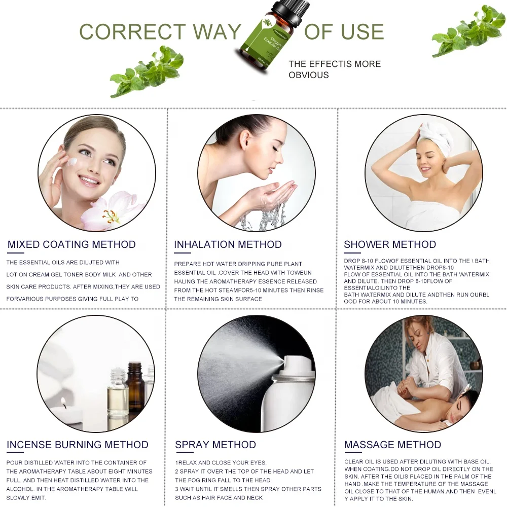 100% Pure Natural Steam Distilled Food Grade Oregano Essential Oil (origanum vulgare) Can support Customized packages