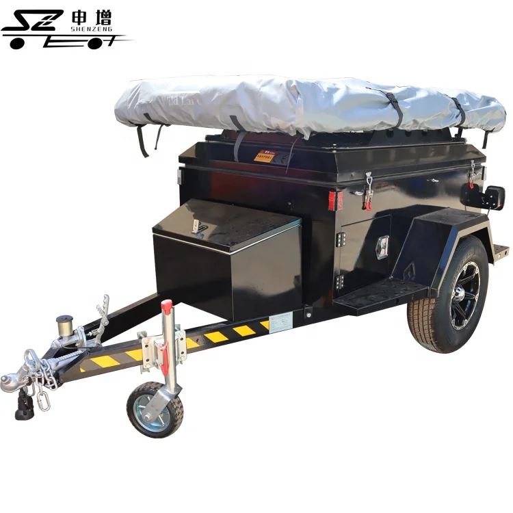 offroad travel trailer car camper trailer with tent