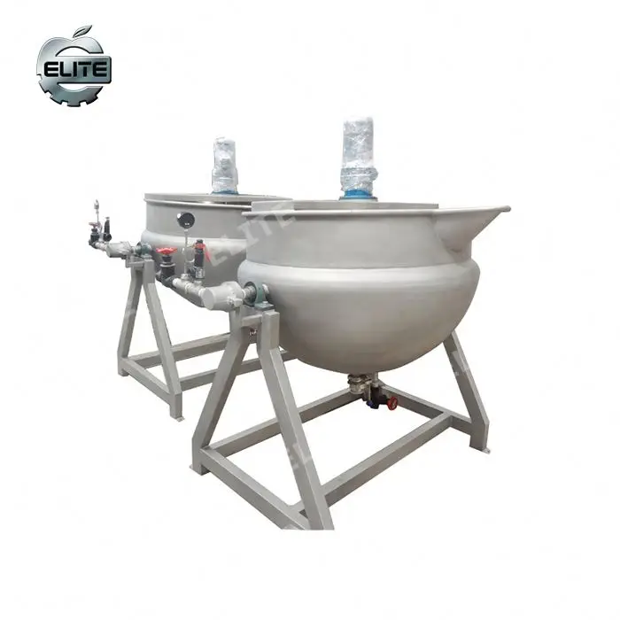 Steam Jacketed Kettler Soap Electric Pan With High Shear Mixer Stirrer