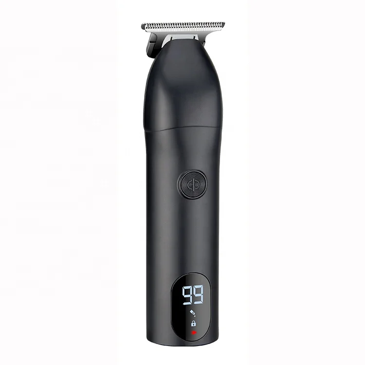 New Design Barber High Quality Metal Hair Trimmer Household LED Display Electric Hair Clipper with 5 Different Combs