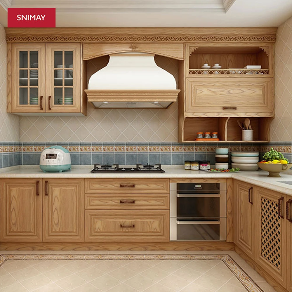 Latest Design American And European Classical Style Strengthen Custom Kitchen Cabinet