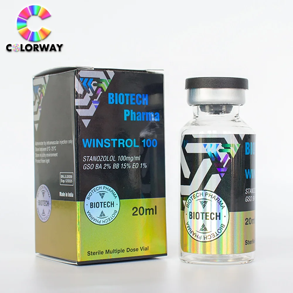 10ml vial box for steroid coated paper box packaging logo customize paper cardboard box
