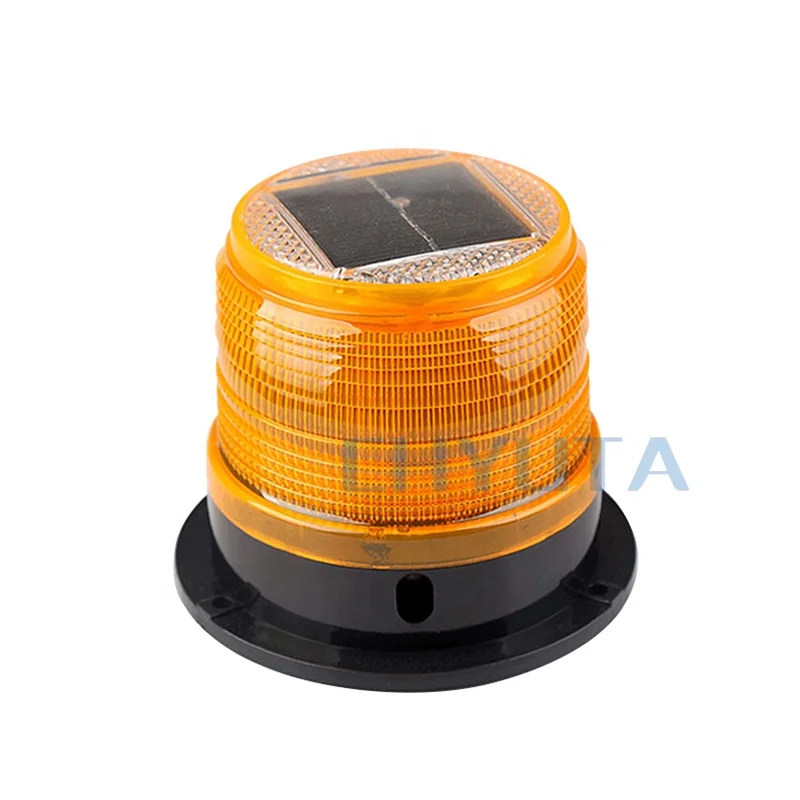 
LED traffic Amber Flash Strobe mini Beacon Solar emergency Warning Light for car Roadway Safety 