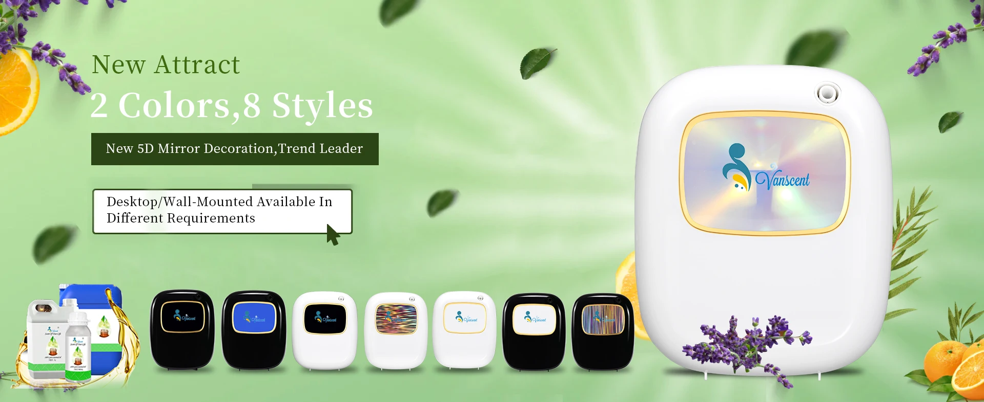 New Material 5D Mirror Gold Plating USA Hot Sale Hotel Aromatic Scent Machine Odor Air Nebulizer Aromatic Fragrance Diffuser