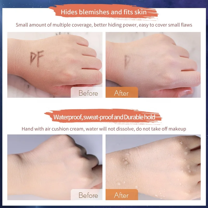 Best Brand Skin Tint Concealer Private Label Korean Face Matte Bb Cream Cushion Full Coverage Makeup Foundations For Black Women