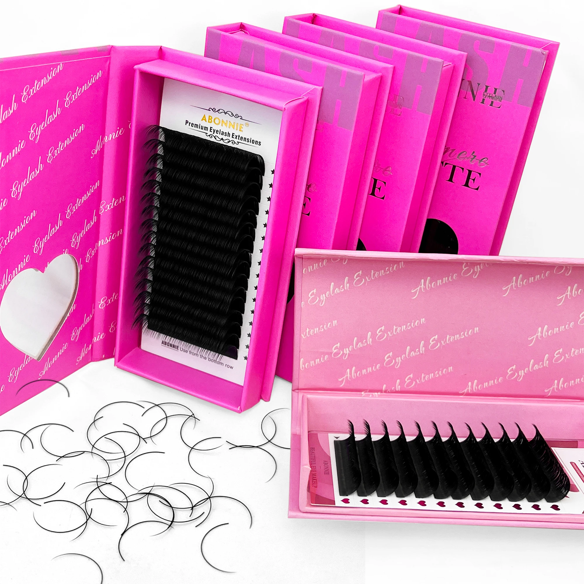 Abonnie C D Curl Fluffy Custom Eyelash Extensions Supplies 16 Rows Eyelash Extensions Natural Lash Extensions