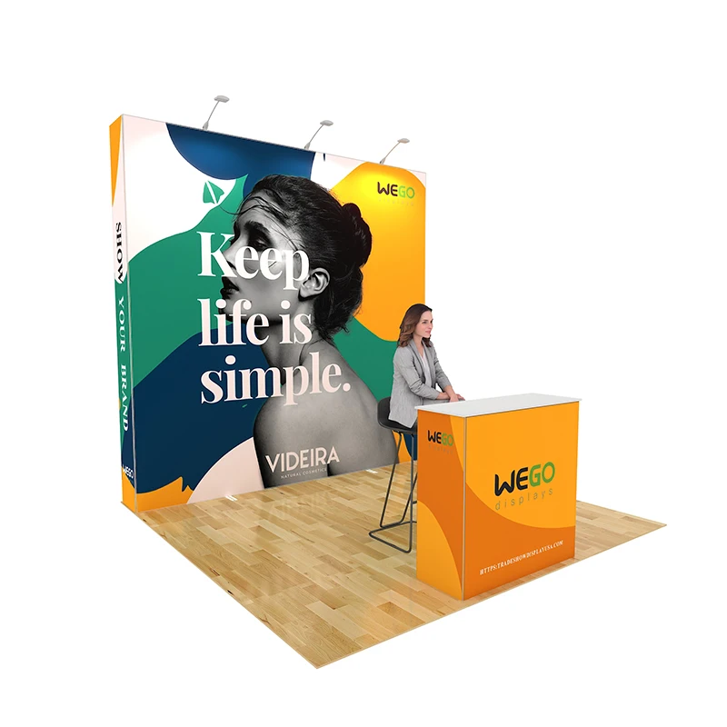 China factory Extrusion Fabric exhibition Pop up display stand for trade show
