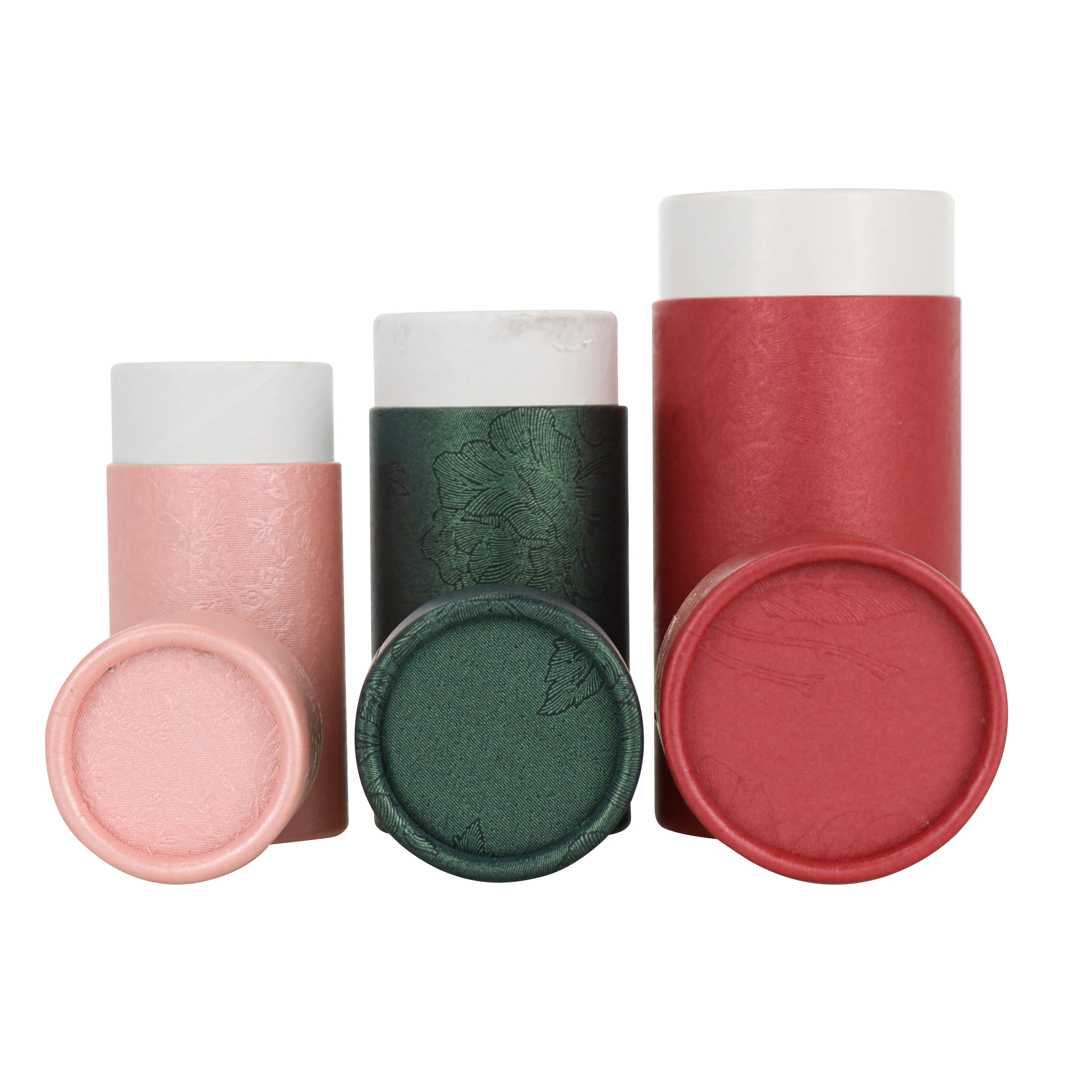 Wholesale Luxury Cylinder Paperboard Tube Packaging Paper Cosmetic Canister Cylinder Packaging Box