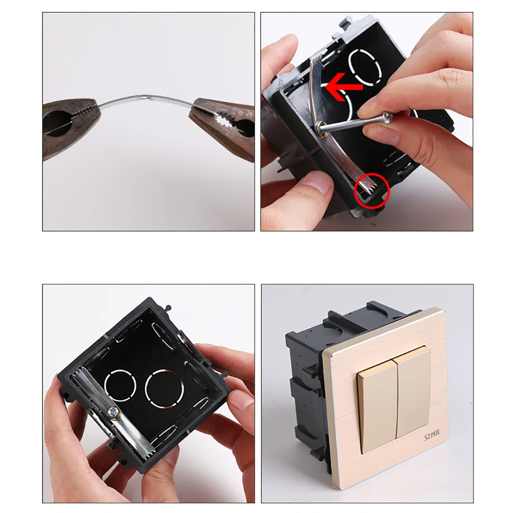 86 Type Dark Box repair screw manganese steel replace old Junction box fixed wall Switch Socket Mount Box Cassette repair