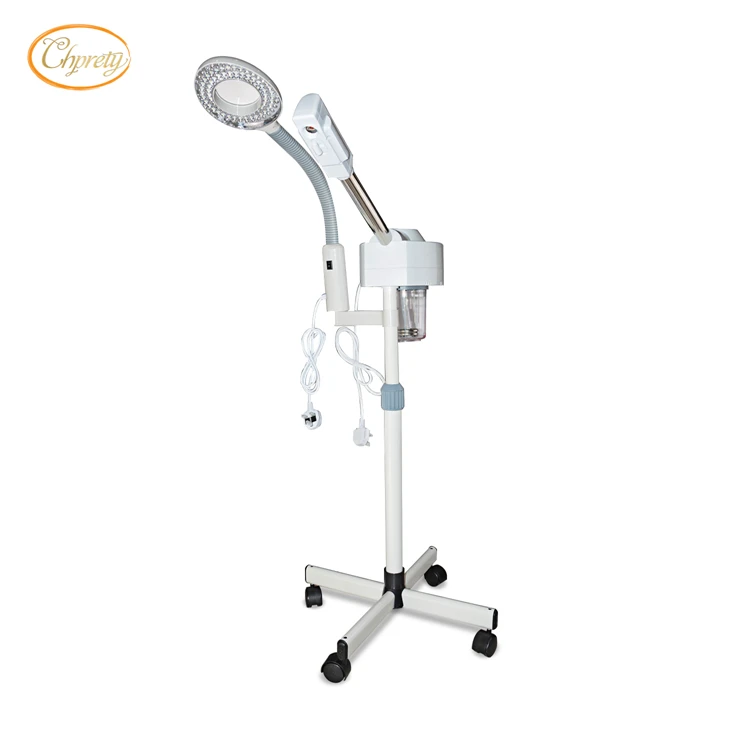 Beauty salon humidifier half moon light face steam nano sprayer facial steamer machine with magnifying lamp Half Moon