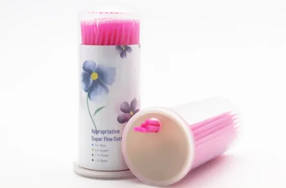 Микро ватные палочки, одноразовая кисть, макияжный тампон, микрощетка для чистки ресниц, ватный аппликатор с наконечником