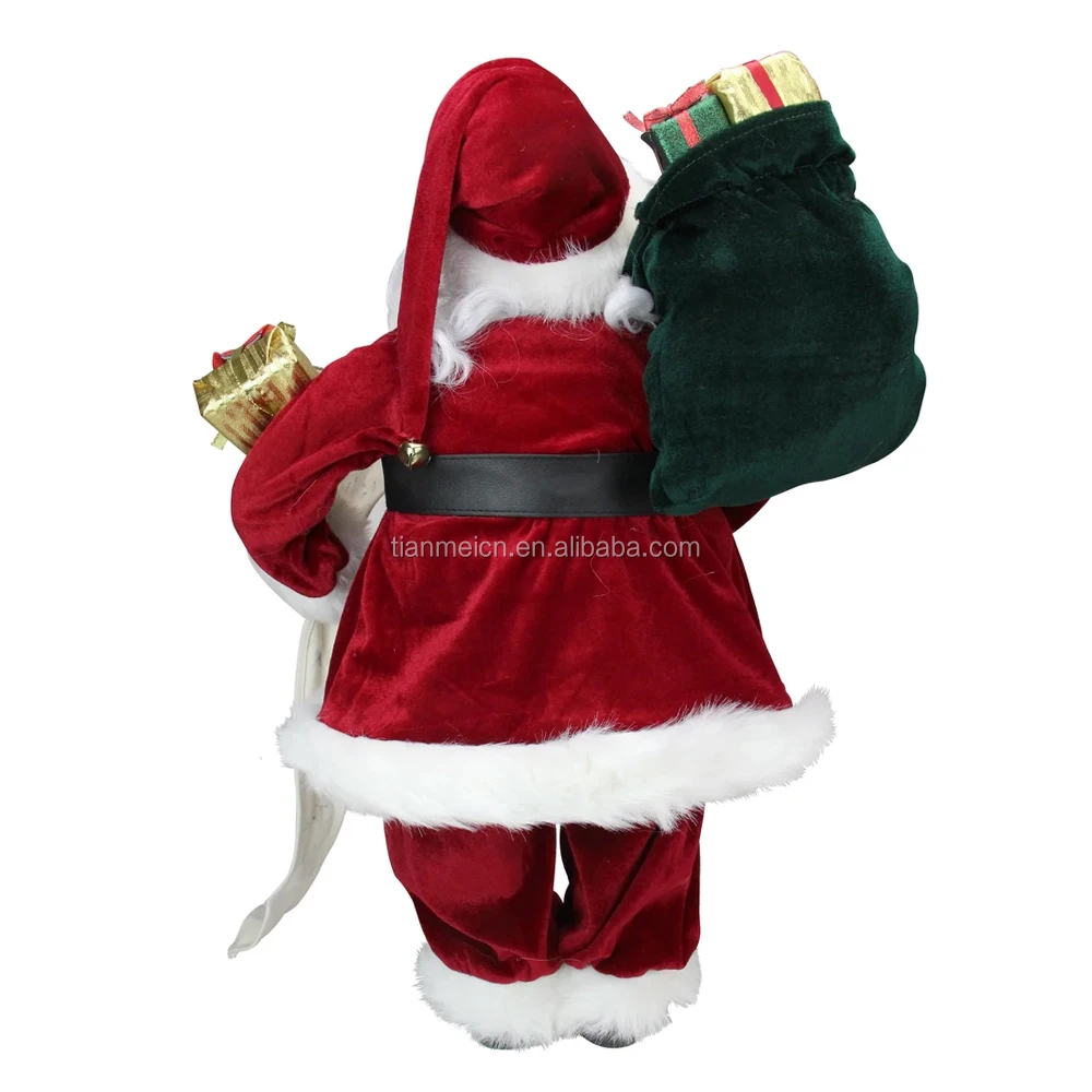 
30~110cm Christmas Standing Santa Claus with name list Ornament Decoration Traditional Holiday Figurine Collection Xmas series 