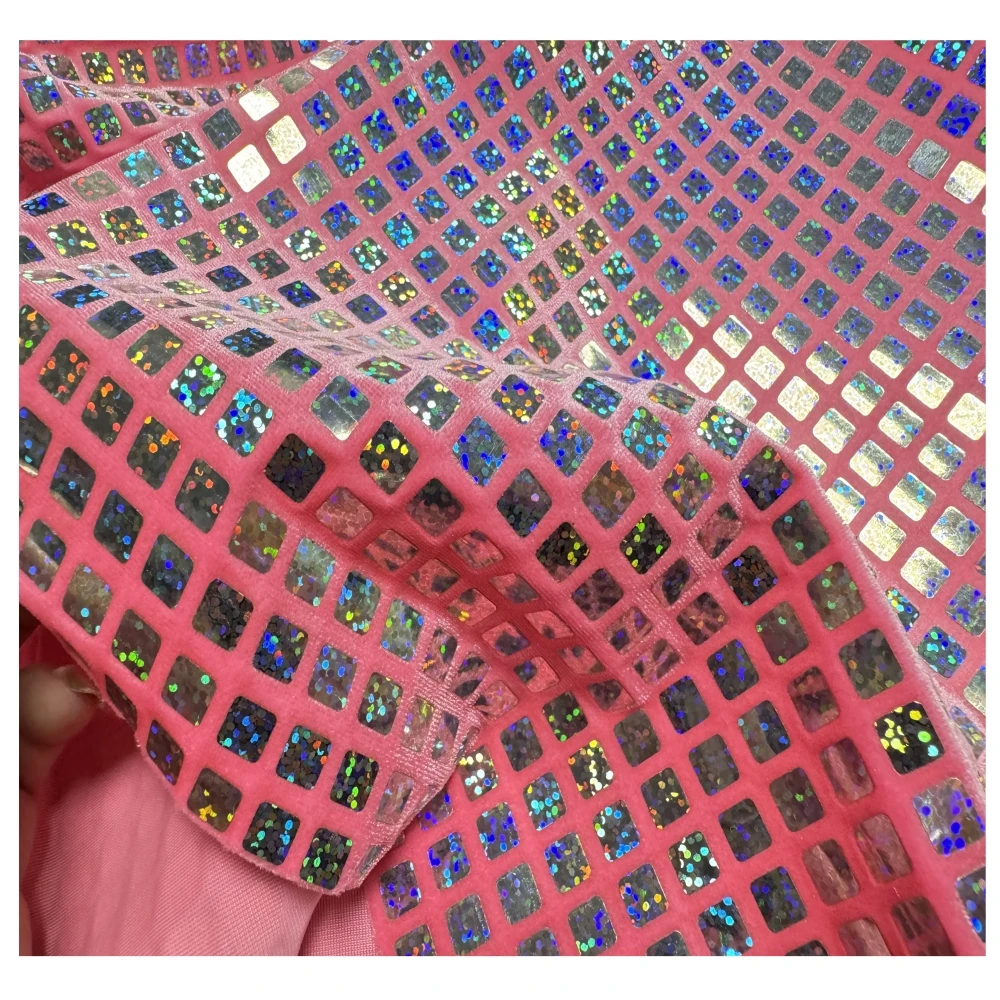 New style  Korean velvet  glitter sequin velvet fabric for women dress