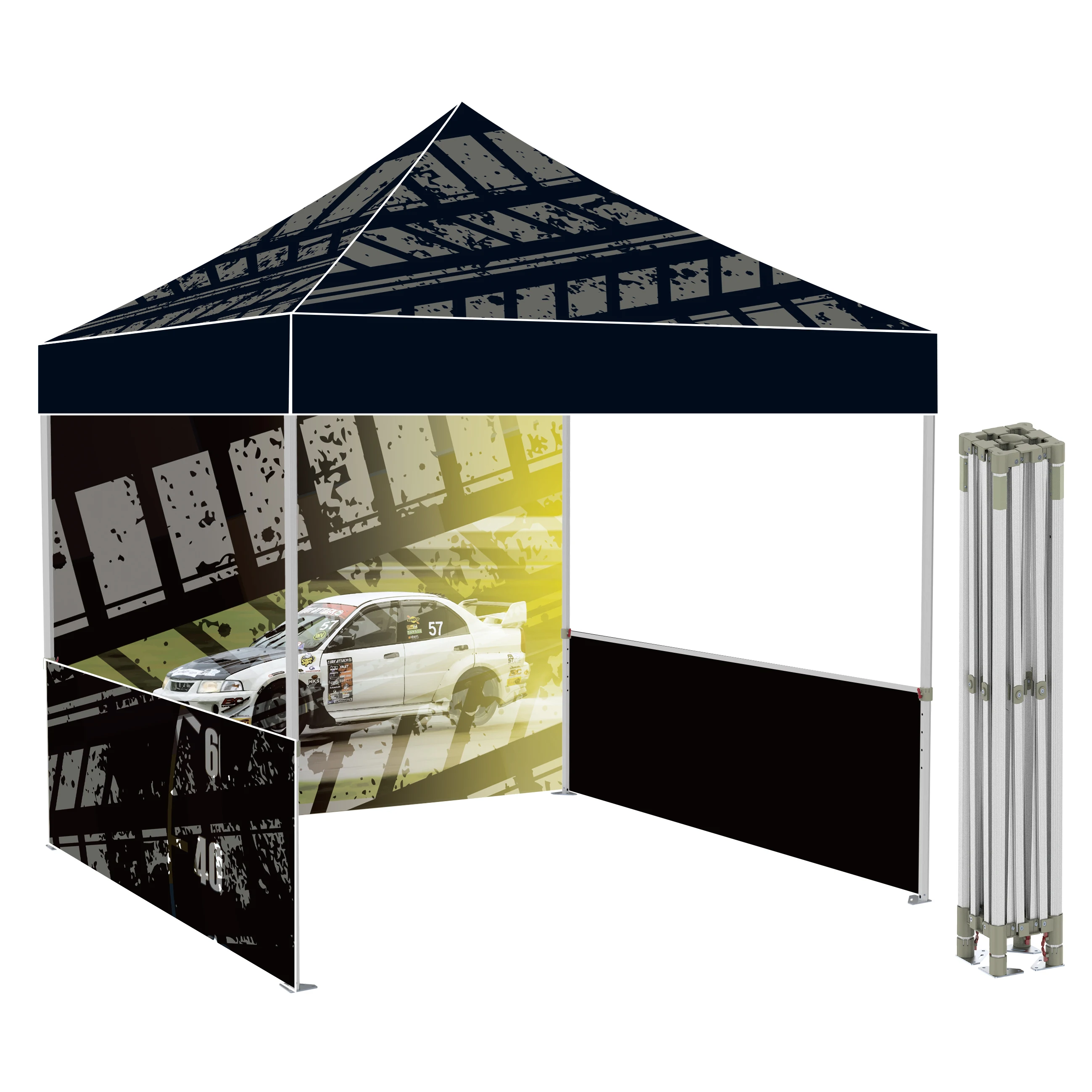 Personalized Design 3x3 3x4.5 3x6 Aluminum Alloy Mega Pop-Up Trade Show Canopy Tent Sidewalls Marquee Event Equipment