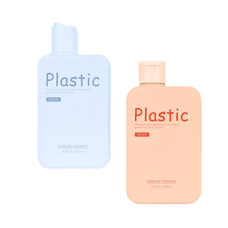 2025 High End Custom Color HDPE 250ml Face Lotion Bottle Body Oil Bottle Square Shampoo Bottle With Disc Cap