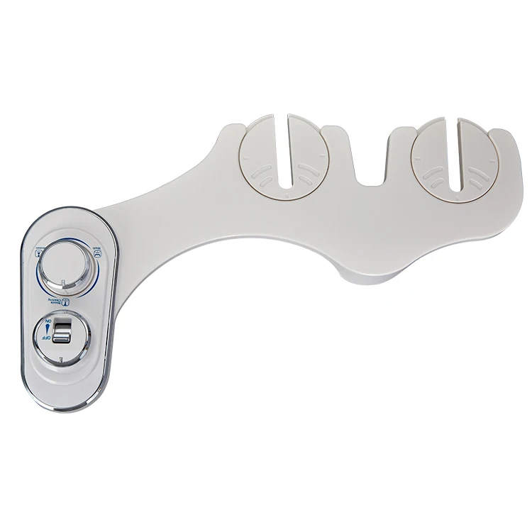 Self Cleaning Dual Nozzle - Hot and Cold Water Non-Electric Mechanical Bidet Toilet Attachment