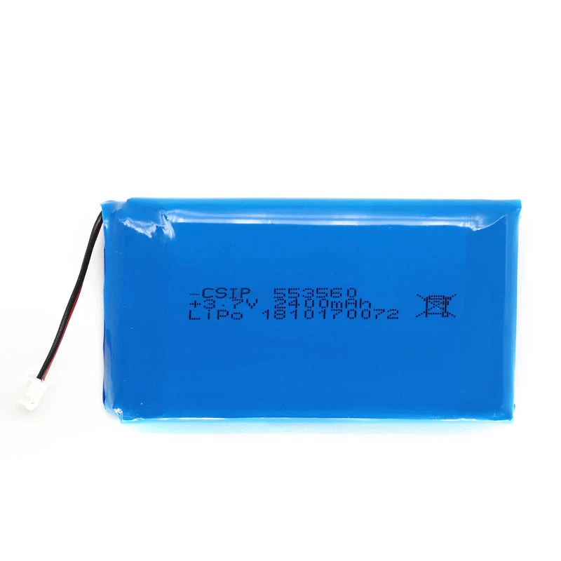 Lithium polymer battery 553560 2400mAh 3.7v rechargeable Lipo battery for power bank