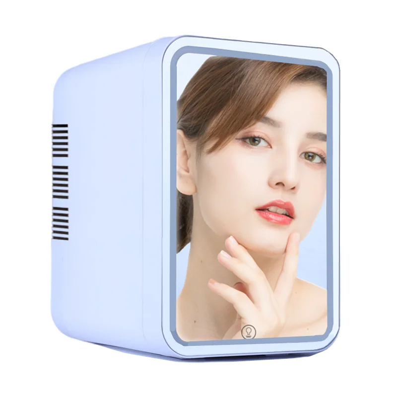 2024 Hot DC12V AC100~240V car home dual-use 6L small refrigerator, hot and cold cosmetics refrigerator