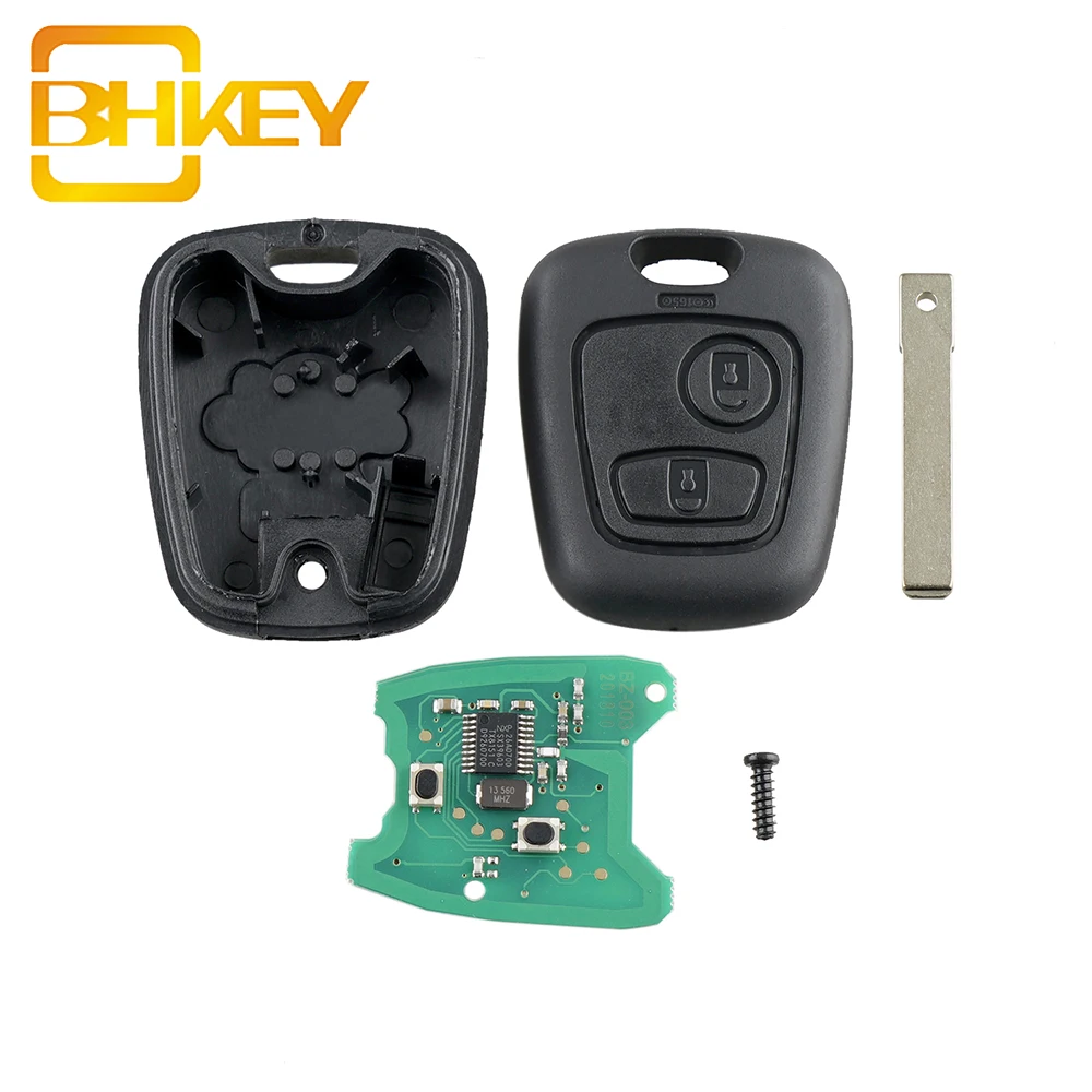 2 кнопки 433 МГц ID46 чип VA2 Blade Fob дистанционный Автомобильный ключ для Peugeot 307 Citroen C1 C2 C3