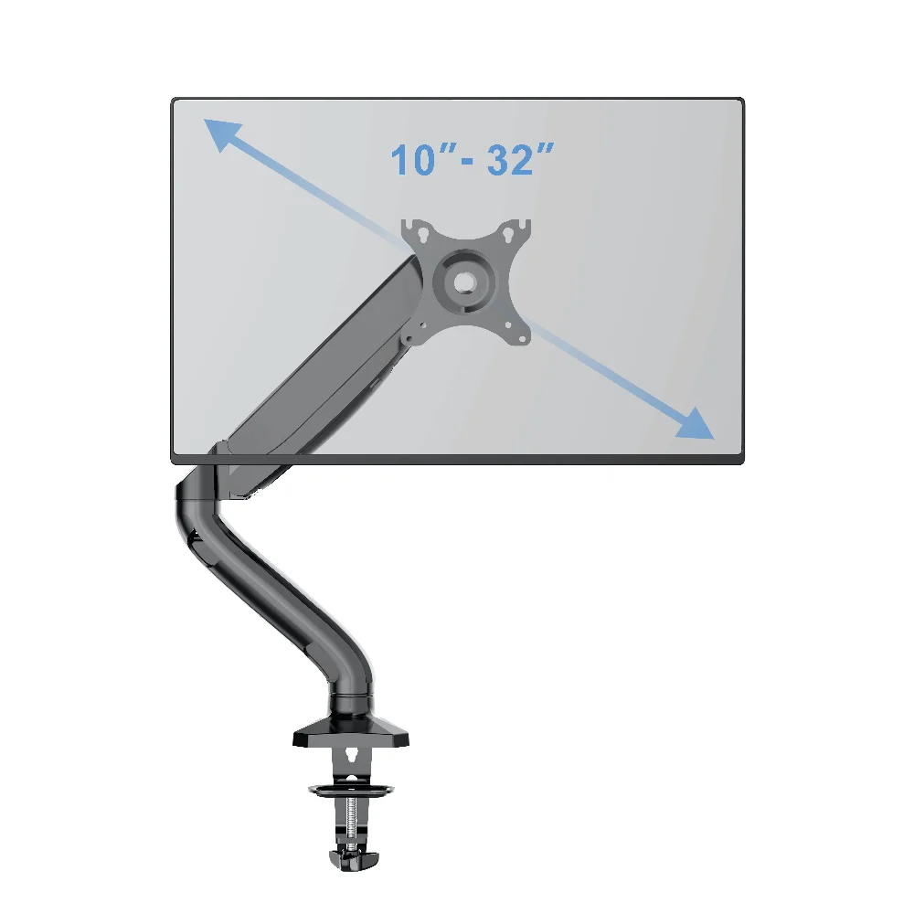 Full motion Swivel  LCD Monitor Mount arm with gas spring for 17-27' screen