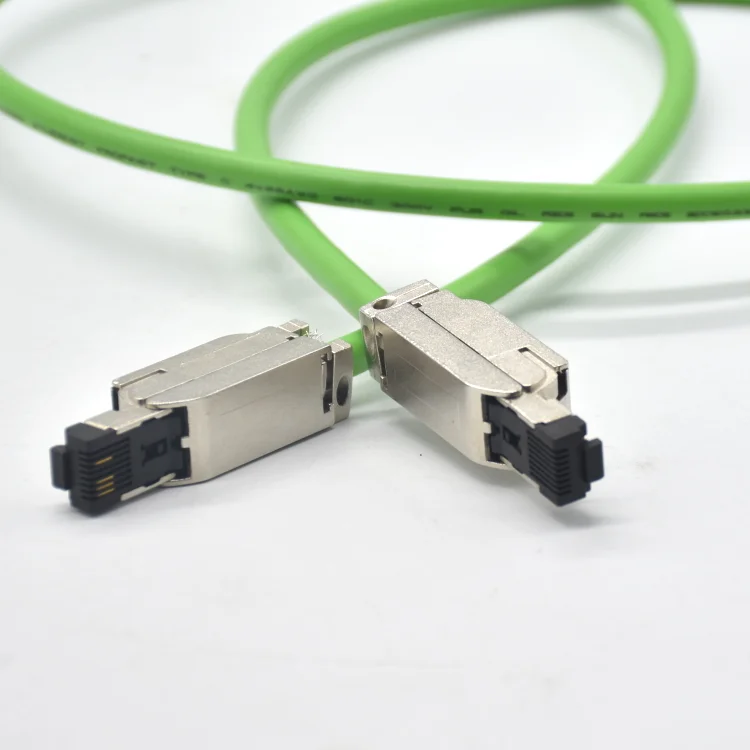 High quality EtherCat ProfiNet metal straight angled waterproof RJ45 Ethernet cable industrial automation connector