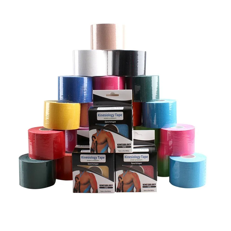 Wholesale Custom Logo Kinesiology Breathable Athletic Tape Waterproof Therapy Cotton High Performance Kt Athletic Sports Tape