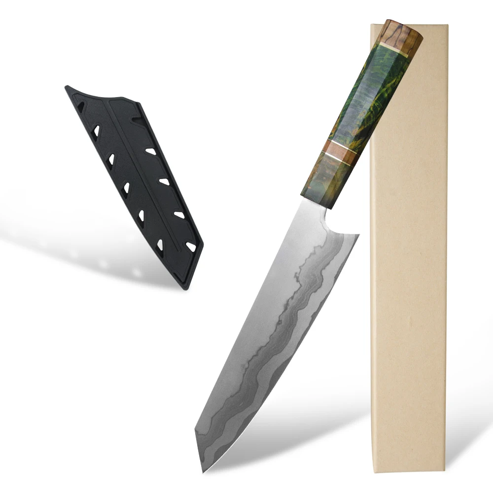 Xingye 8 Inch Vg10 High Carbon Steel Hot Creative Blade Kitchen Knives Kiritsuke Gift Box Chef Knife Damascus