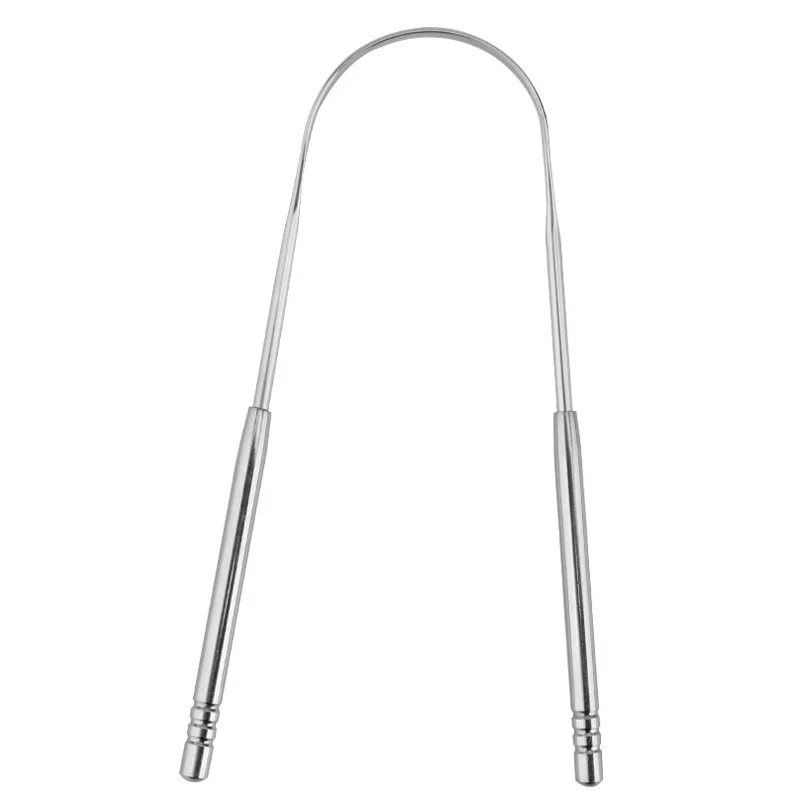 Stainless Steel Silver Reusable Free Sample Tongue Cleaners Copper Tongue Scraper Cleaner