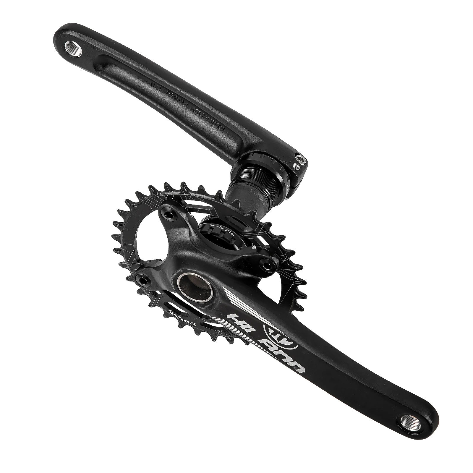 JOYSUN MTB Bike Crankset 170mm 104 BCD Hollow integrated Mountain Bicycle Crank Cycling Chainring BB 32-36T bicycle cranks