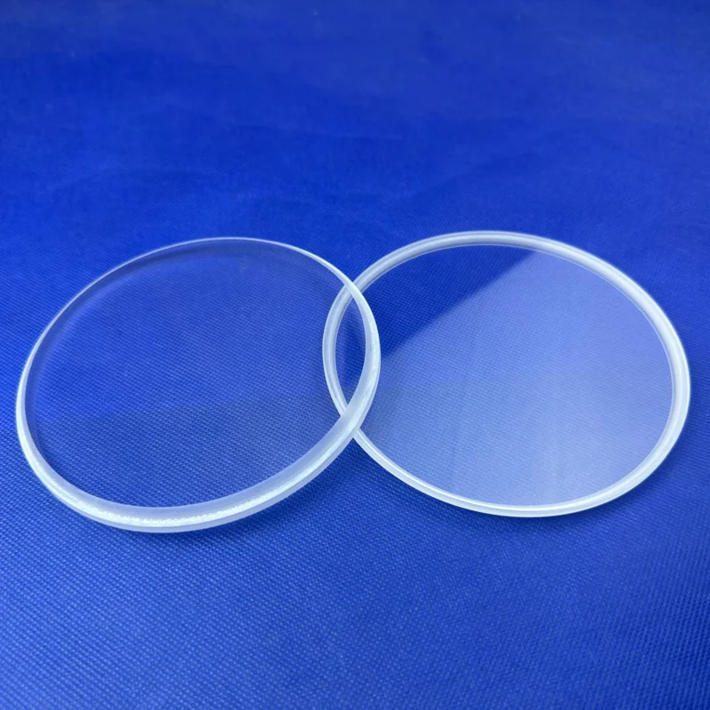 Custom polished quartz crystal chip quartz glass plate quartz slice window in various sizes