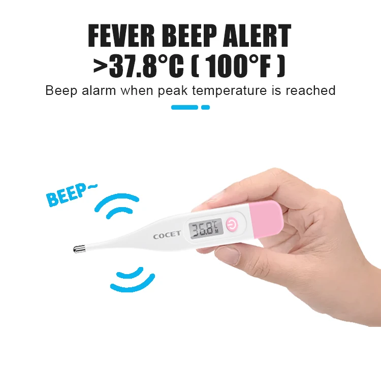 High Accurate Portable Hard Tip Adult Baby LCD Screen Waterproof Medical Mouth Oral Digital Thermometer