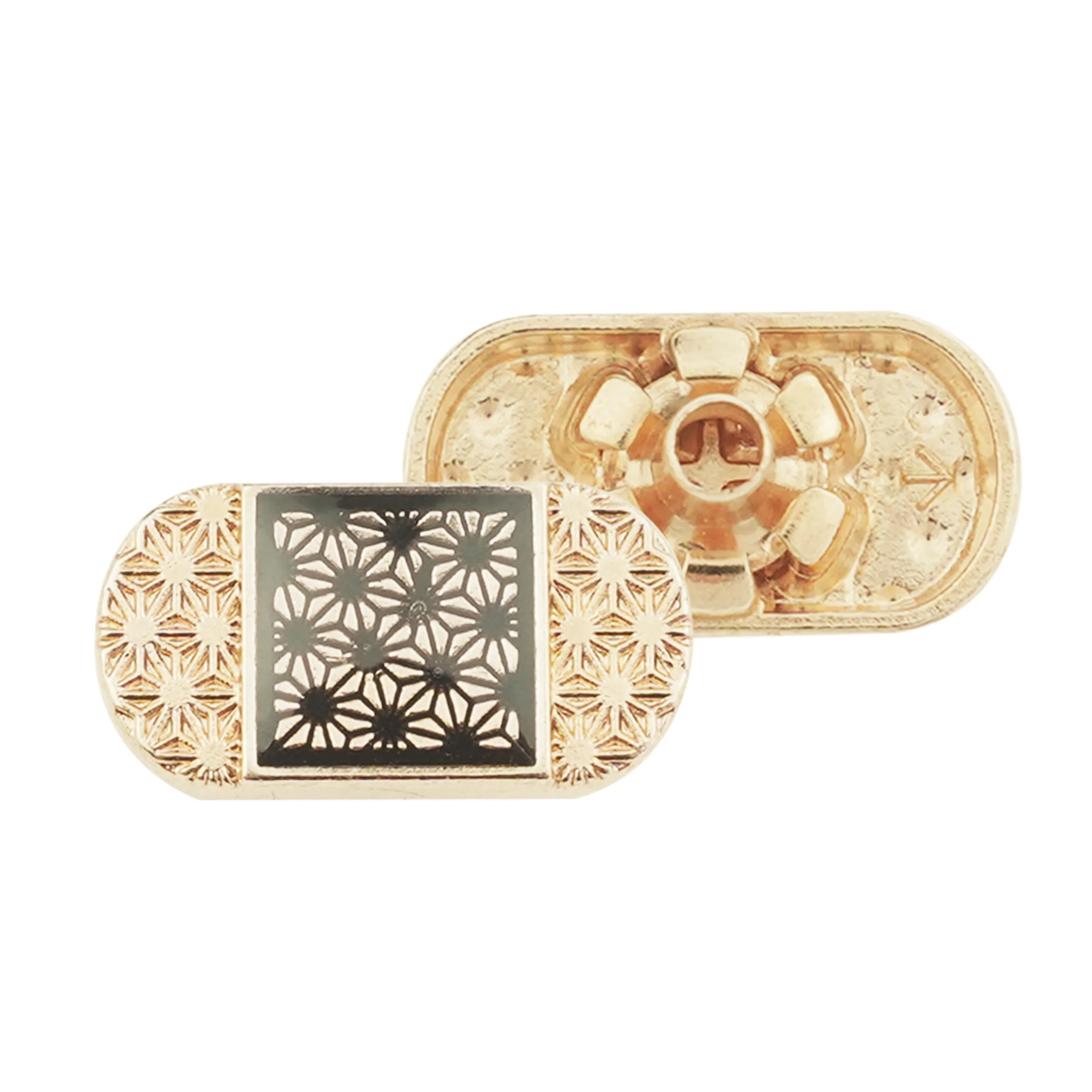 Jinyi Button Factory Sale Zinc Alloy Press 4 Part Button Logo Pattern Custom Metal Snap Button for Clothes