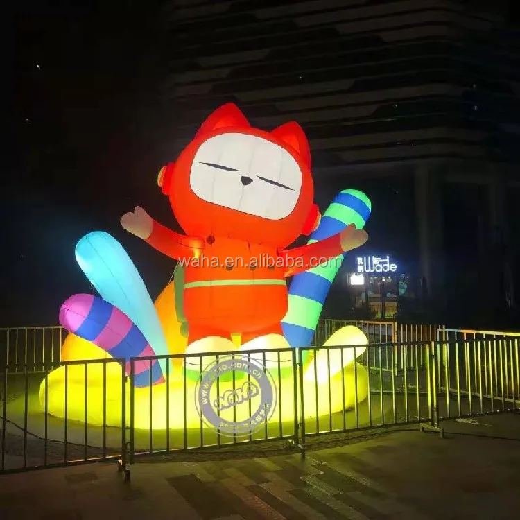 Pvc Advertising Inflatables Inflatable Animal Mascot Costume Plush Custom Inflatable fox Costume Cartoon Exhibition Show