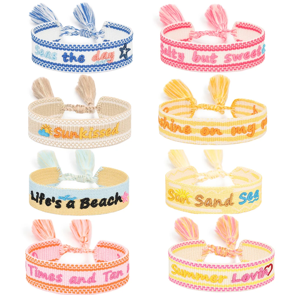 Sunshine on my mind  top quality beach style woven adjustable bracelet
