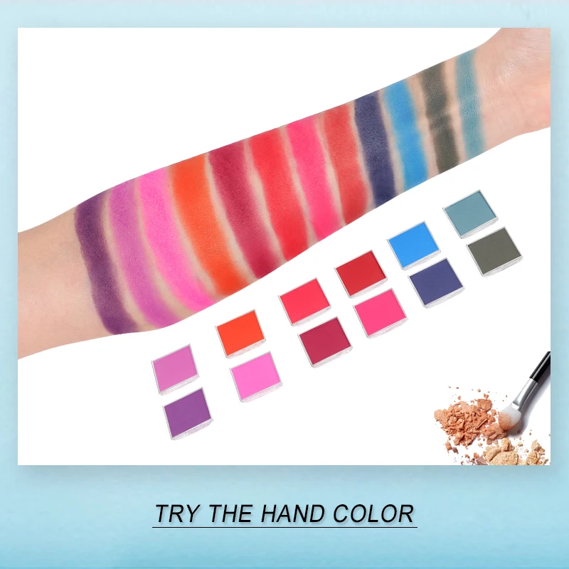 21 square pan white makeup eyeshadow palette private label talc free eyeshadow palette