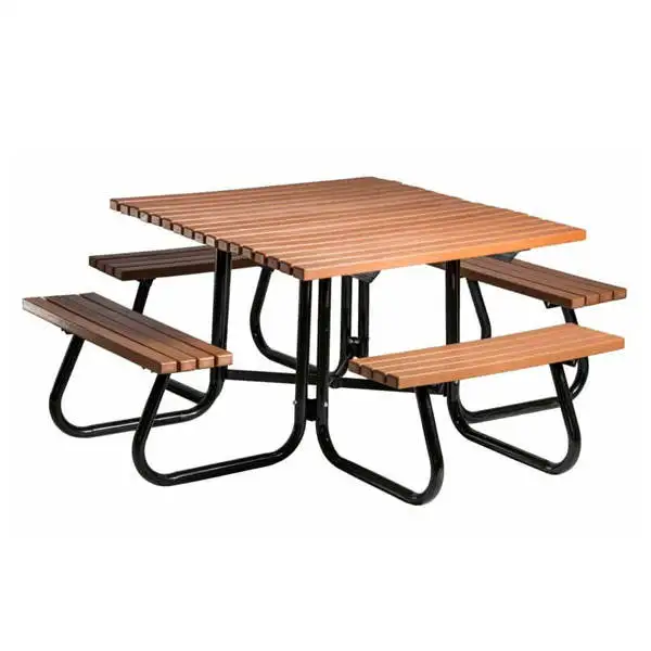 plastic wood wooden picnic tables outdoor furniture and chair set