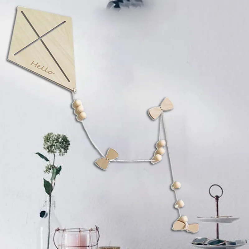 Vietnam Creative Wooden Kite Wall Stickers Wall Decor Baby Photography Props Pendants Wood Crafts Wall Signs