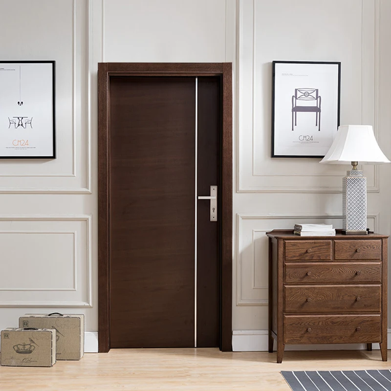 Traditional MDF Solid Wood Doors Top Quality Melamine Door Interior Soundproof for House Doors