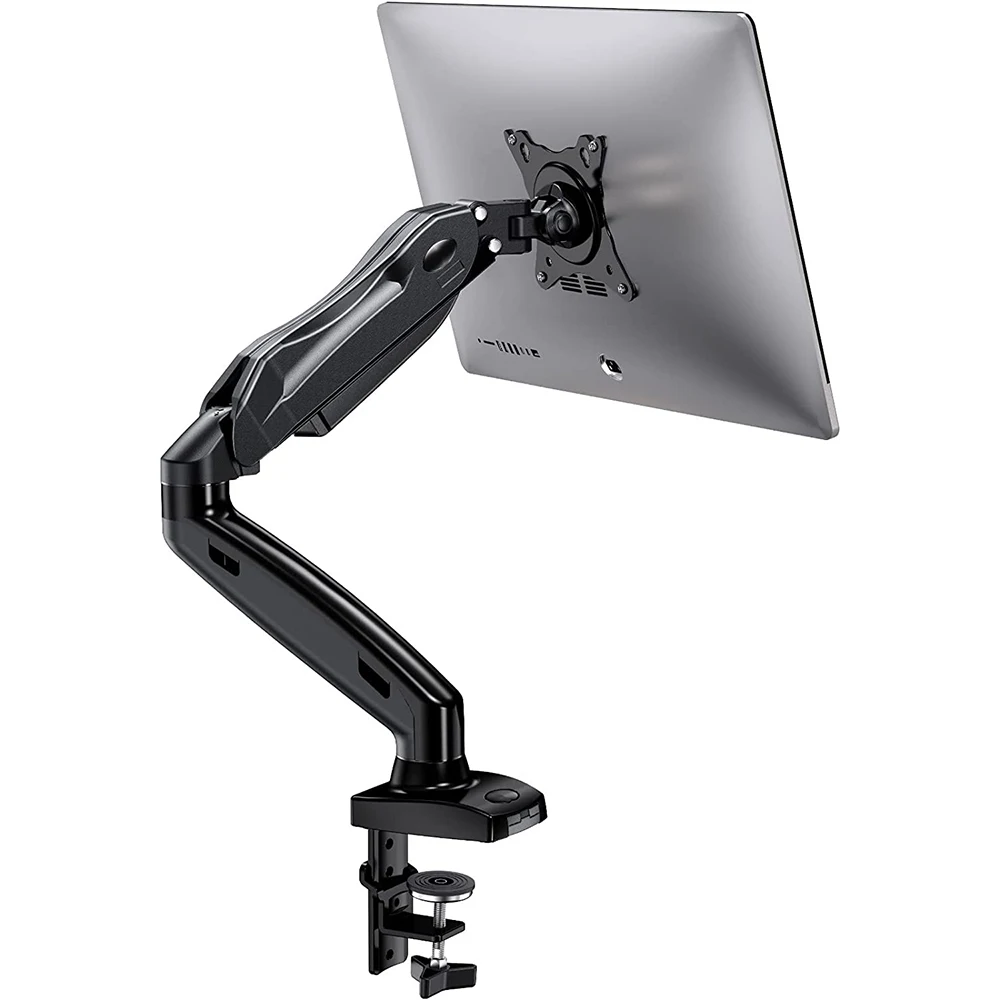 Single Monitor Mount, Articulating Gas Spring Monitor Arm, Adjustable Monitor Stand