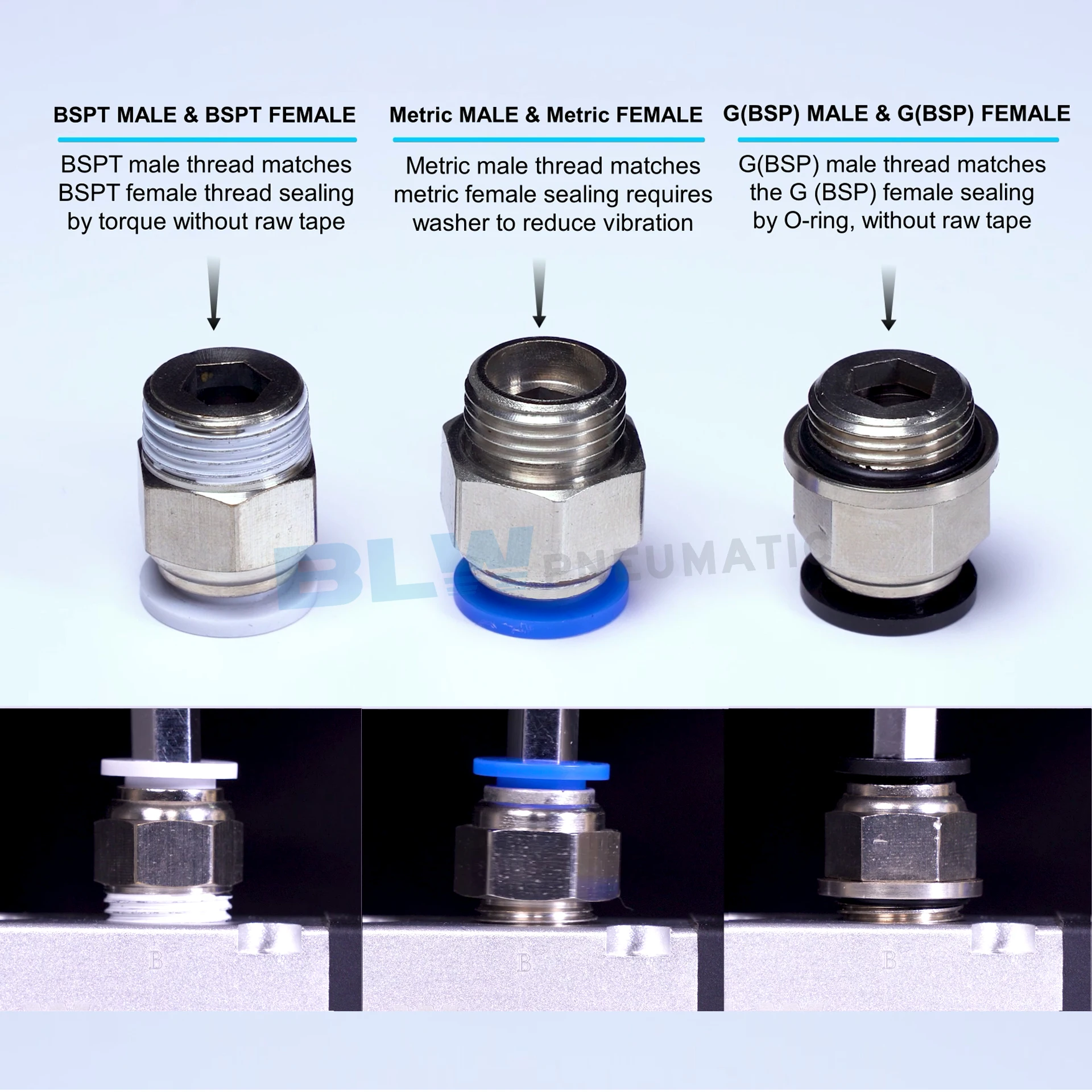 Factory wholesale Pneumatic brass fittings connector quick HPC8-02 pneumatic pipe fitting 8mm for air pipe