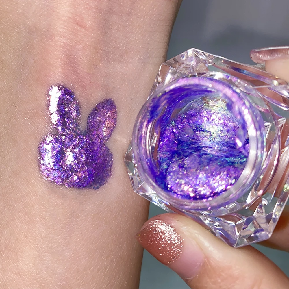 custom Shimmer eyeshadow gel Makeup Glitter High Pigmented Multichrome Customized Private Label Eyeshadow